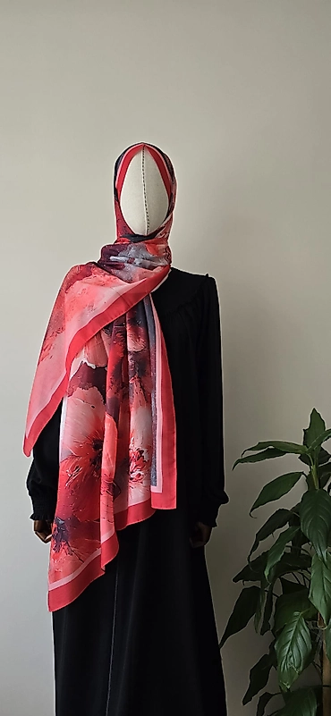 Yanık Fırça Desenli Pamuk Soft Şal