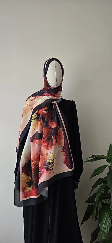 Yanık Fırça Desenli Pamuk Soft Şal