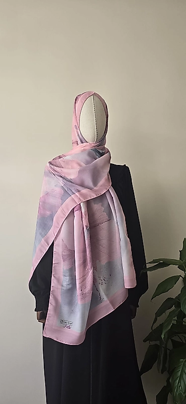 Bulut Desenli Soft Şal